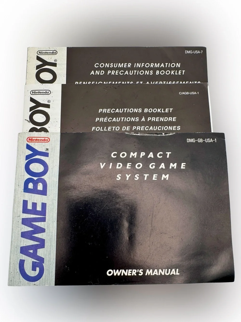Nintendo Game Boy Manual Booklet Lot DMG-GB-USA-1 DMG-USA-7 C/AGB-USA-1